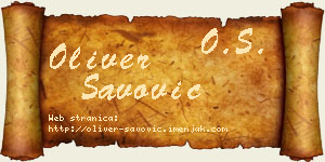 Oliver Savović vizit kartica